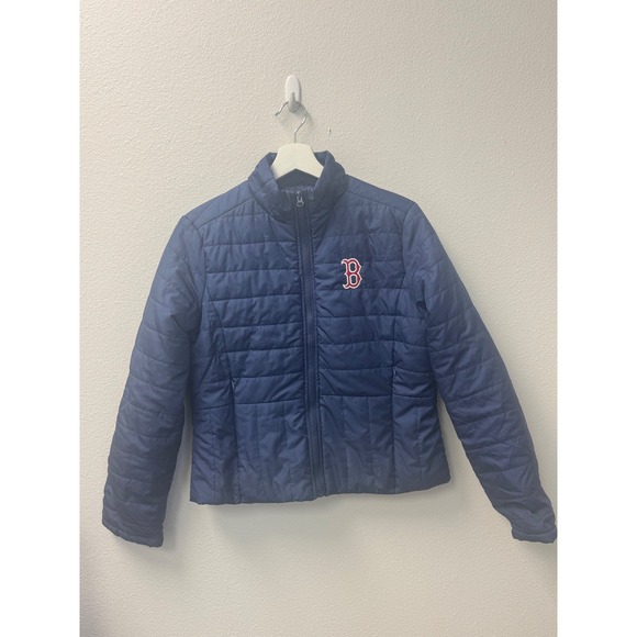 Boston Red Sox Puffer Jacket Full Zip Lightweight Coat MLB Baseball - Picture 1 of 8